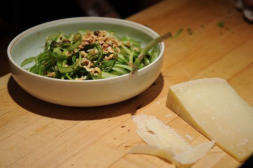 Shaved Asparagus and Mint Salad