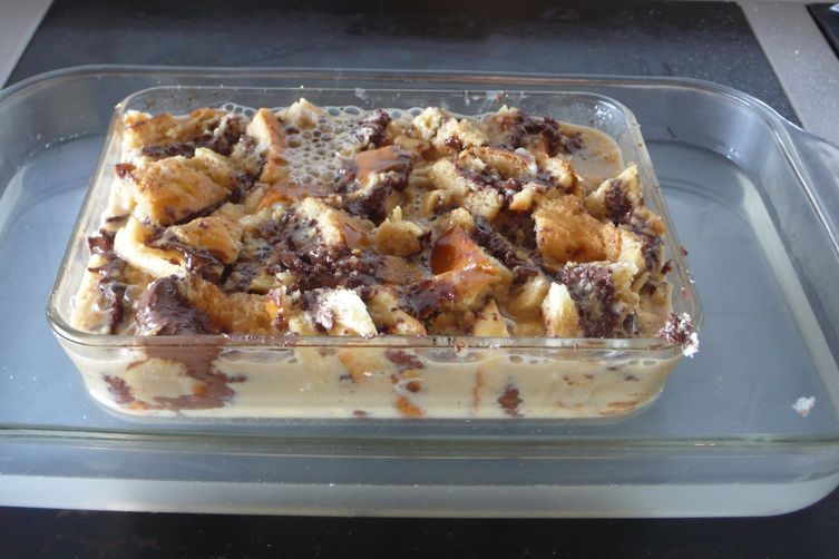 Coffee-Nochella Bread Pudding