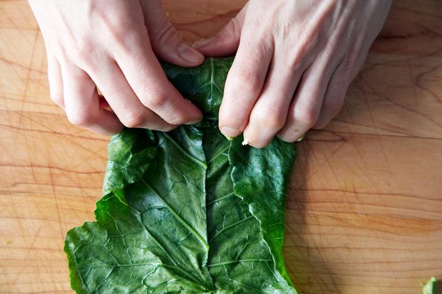 Collard Roll Ups with Coconut Curry Kale