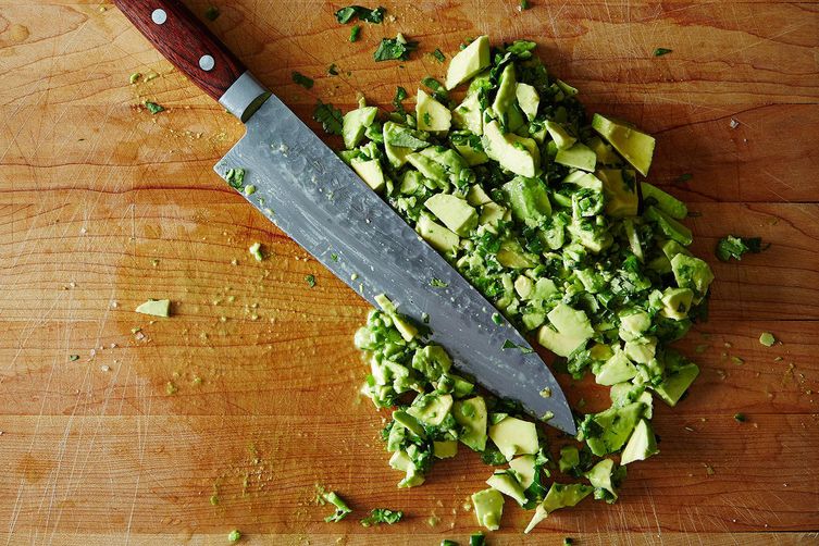Julie Sahni's Curried Avocado with Garlic and Green Chiles