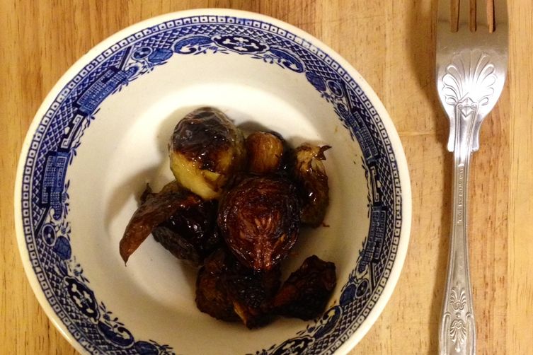 Braised Brussels Sprouts with Balsamic Vinegar and Soy Sauce