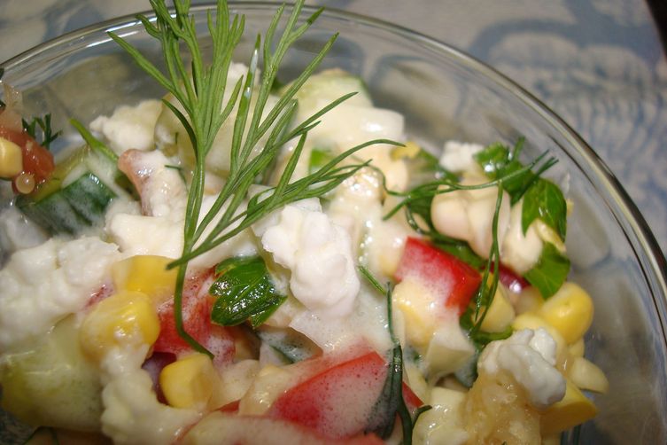 Dilled, Crunchy Sweet-Corn Salad with Buttermilk Dressing
