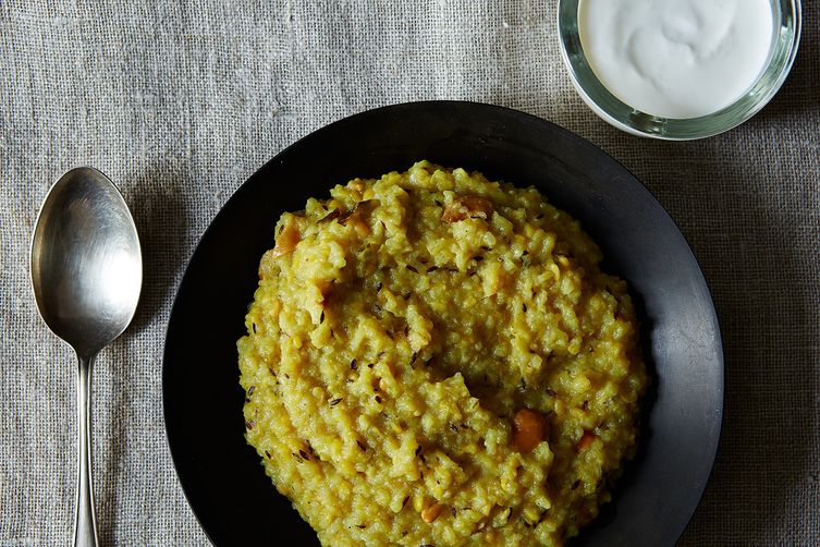 Savory 'Venn Pongal' (South Indian Style Rice &amp; Mung Bean Risotto)
