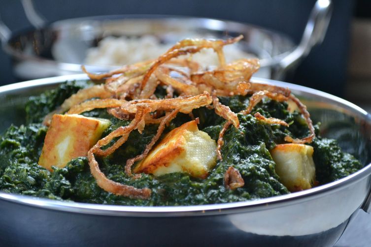 Palak Paneer or Frangrant Spinach Curry with Paneer
