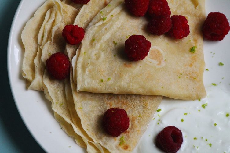 Coconut Crepes with Lime Sugar